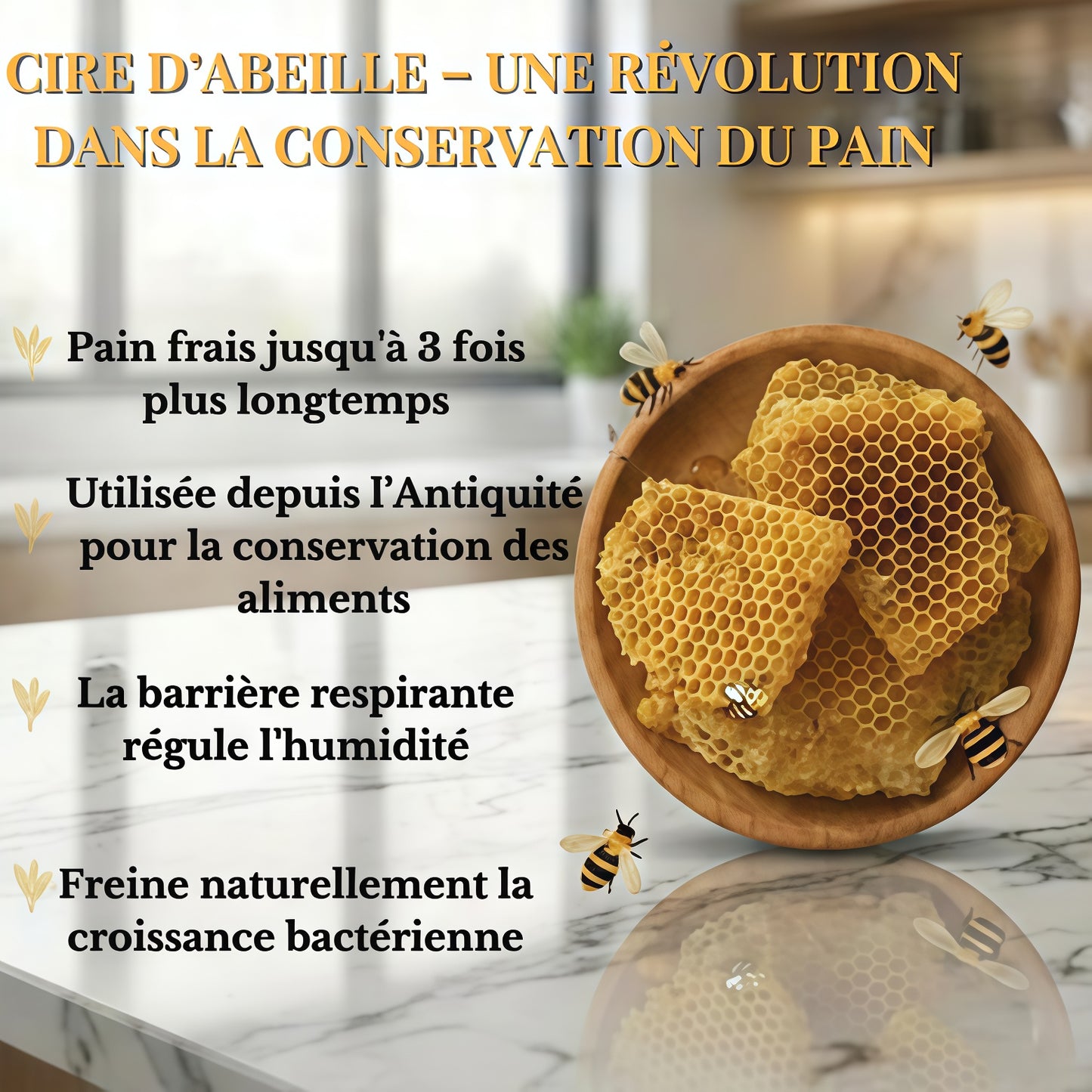 Sacs à pain haut de gamme fabriqués en coton et enduits de cire d’abeille