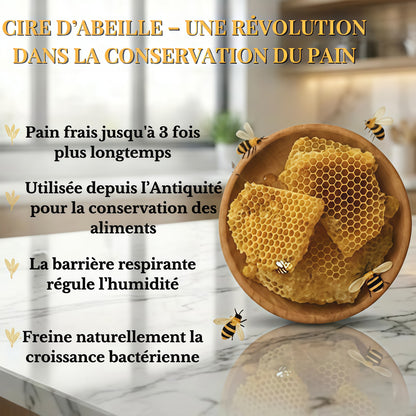 Sacs à pain haut de gamme fabriqués en coton et enduits de cire d’abeille