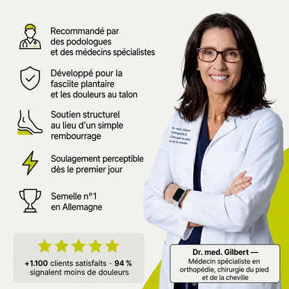 Semelles orthopédiques pour soulager les douleurs au talon et la fasciite plantaire