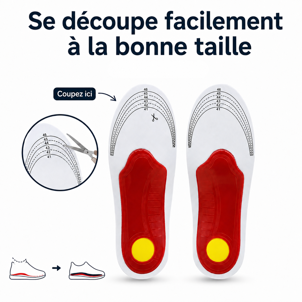 Semelles Altoyaa™ avec soutien de la voûte plantaire