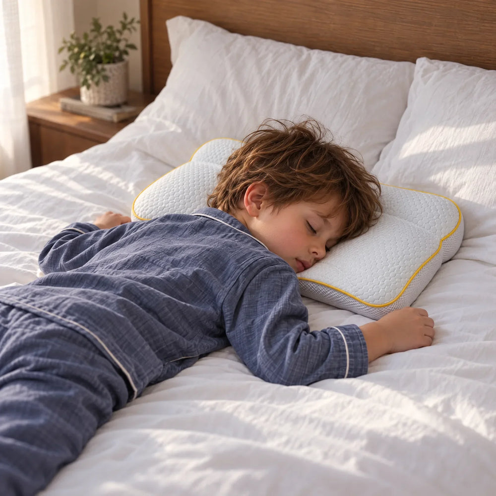 Enfant endormi sur l’oreiller