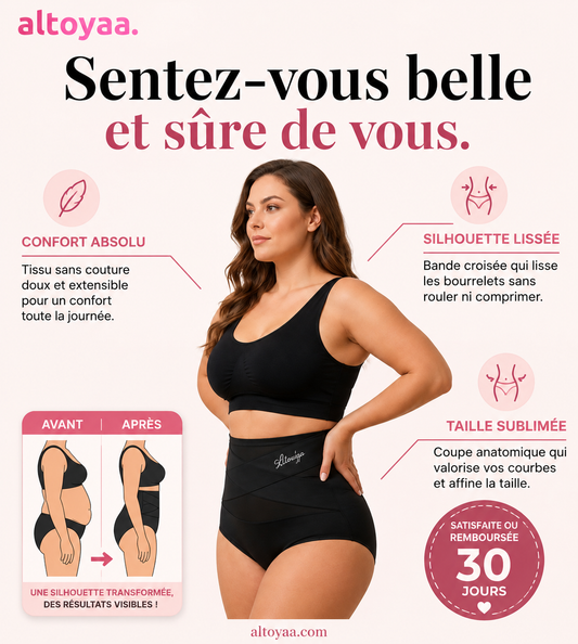 Culotte gainante taille haute — Effet ventre plat sans coutures