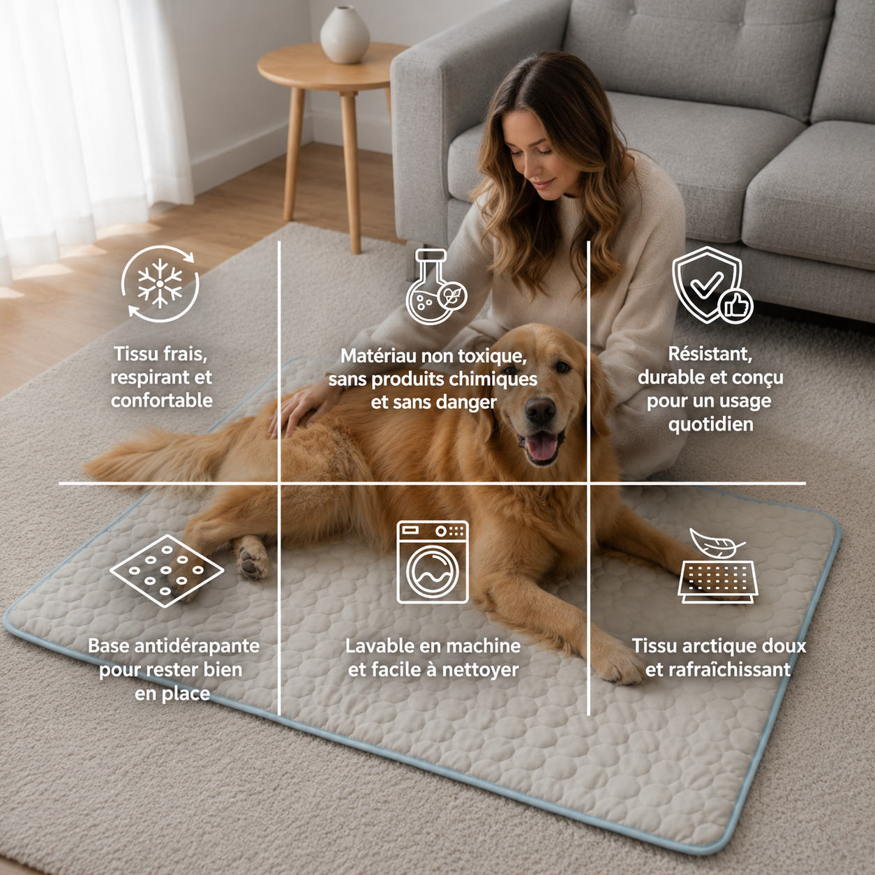 Tapis rafraîchissant pour chien Altoyaa™