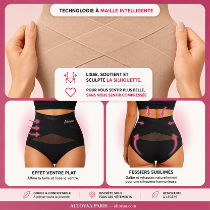 Culotte gainante taille haute — Effet ventre plat sans coutures