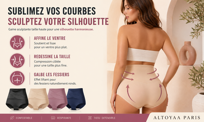 Culotte gainante taille haute — Effet ventre plat sans coutures