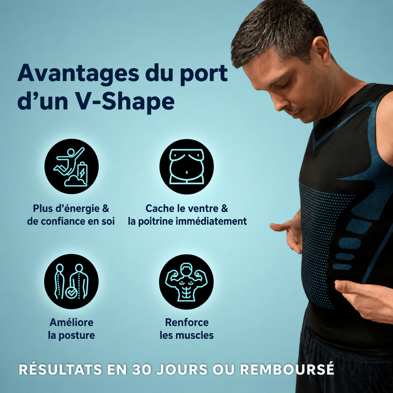 V-Shape – Ressentez la puissance de la confiance en vous, de l’énergie et de la force.