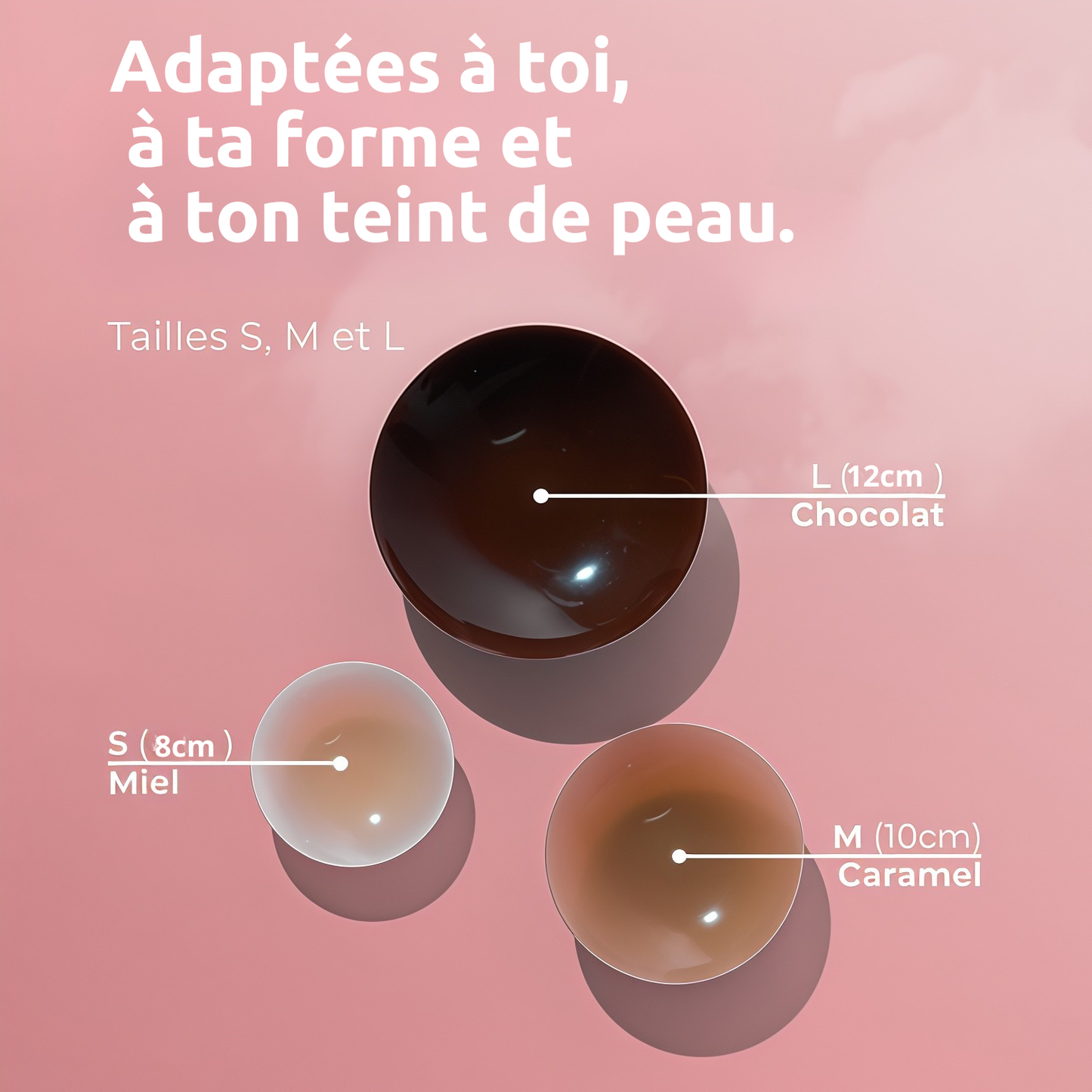 Cache-tétons sans adhésif