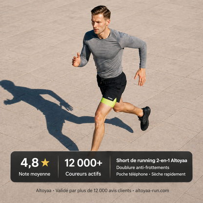 Short de course Altoyaa run 2 en 1
